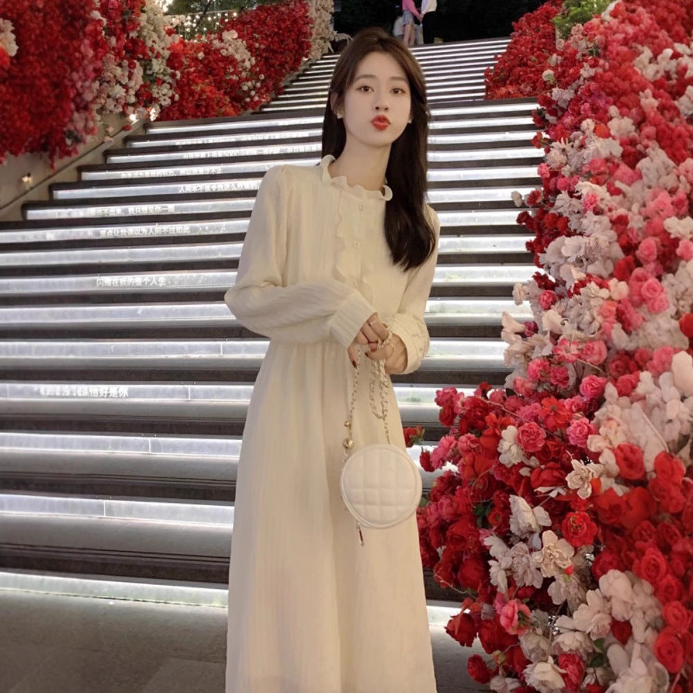 Long Sleeve French Style Temperament Dress